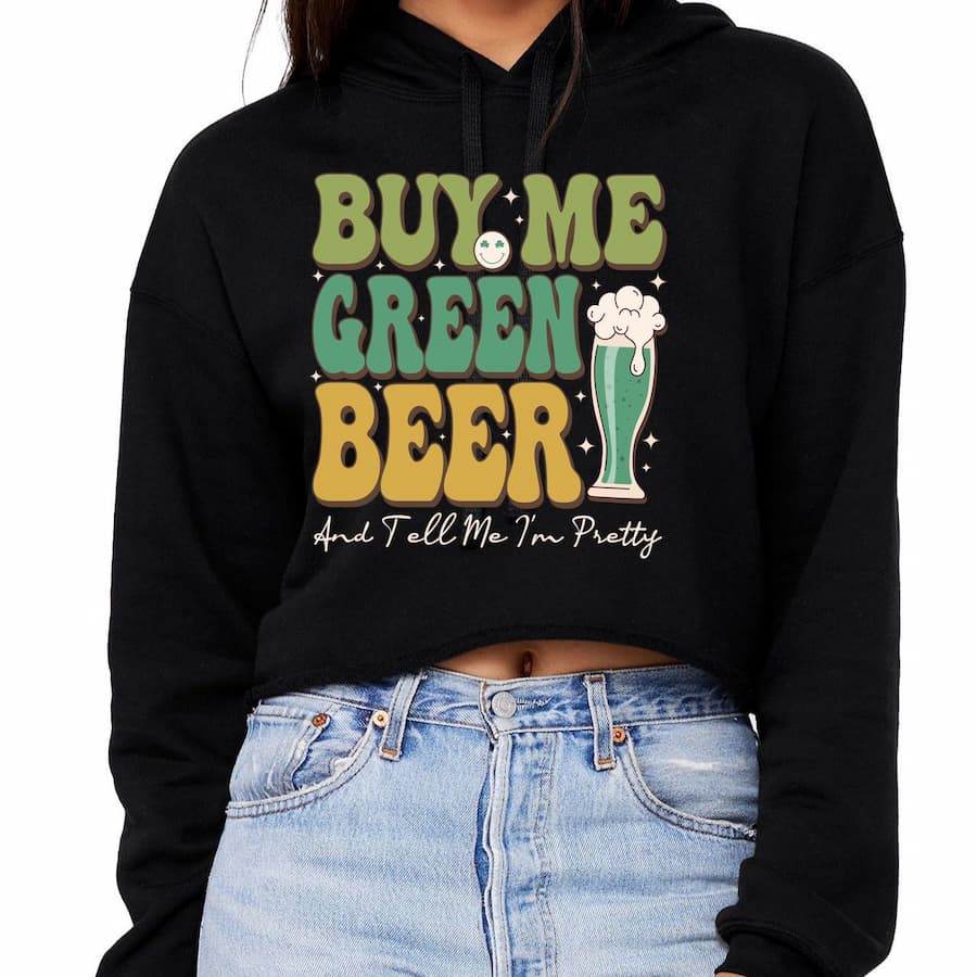 Green Beer Crop Top