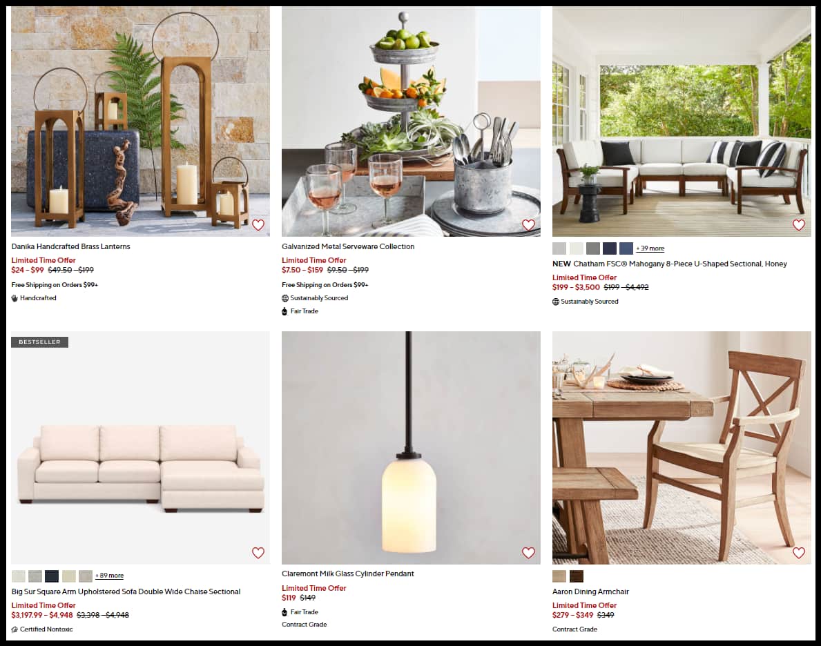 What can I expect during the Pottery Barn Memorial Day Sale 2023
