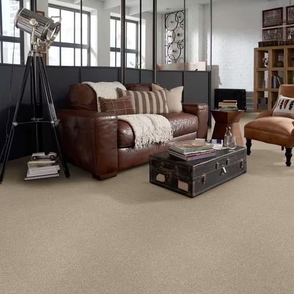 Cay - Color Sand Indoor 12 ft. Texture Beige Carpet at Home Depot 
