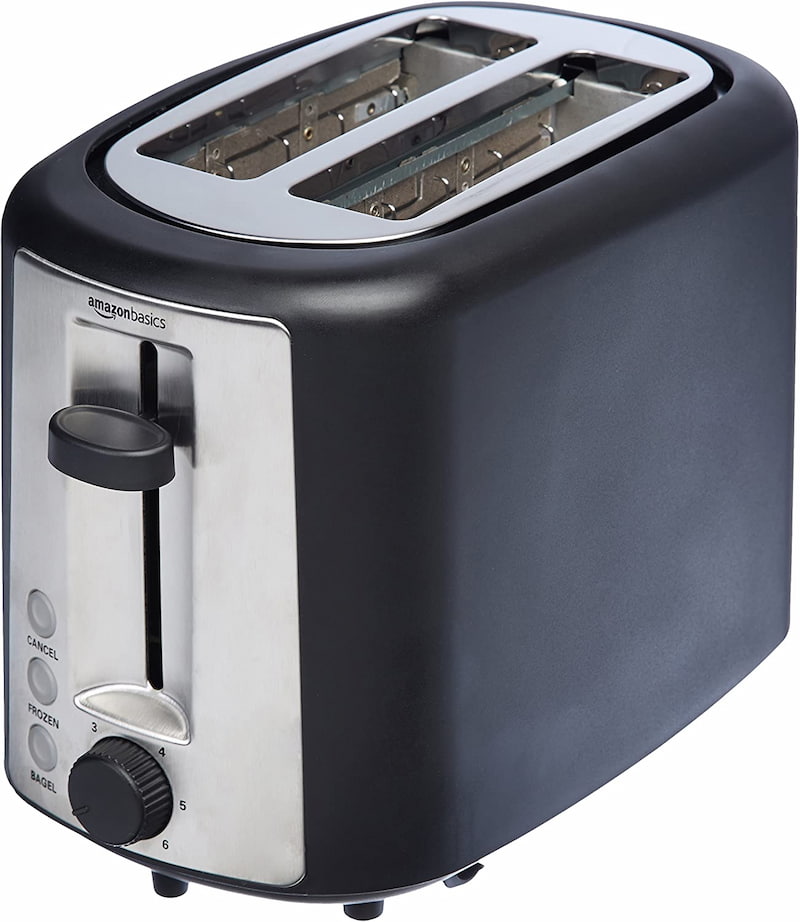 Amazon Basics 2 Slice Toaster, Black at Amazon