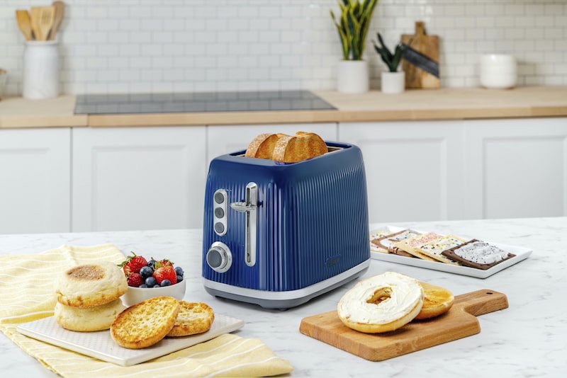 Oster - Impressions Collection 2-Slice Wide-Slot Toaster - Blue at Best Buy